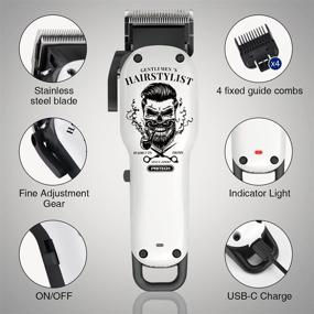 img 3 attached to Professional Clippers Cordless Rechargeable Grooming