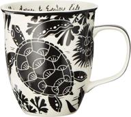 🐢 karma gifts boho mug - black and white sea turtle design (1 count, pack of 1) logo