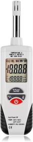 img 4 attached to Flexzion Mini Hygrometer Tester: Digital Humidity Temperature Meter with Dew Point and Wet Bulb Sensor - Handheld Hygro Thermometer Tool