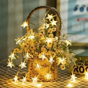 img 4 attached to 🌟 Twinkle Star Lights: 100LEDs 33ft Warm White+Multicolored Remote String Lights - 8 Modes, Waterproof - Perfect for Outdoor Wedding Party Decoration, Christmas, New Year, Garden