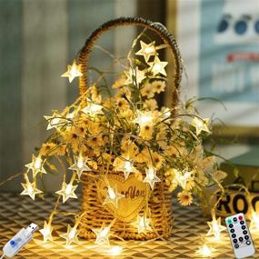 img 3 attached to 🌟 Twinkle Star Lights: 100LEDs 33ft Warm White+Multicolored Remote String Lights - 8 Modes, Waterproof - Perfect for Outdoor Wedding Party Decoration, Christmas, New Year, Garden