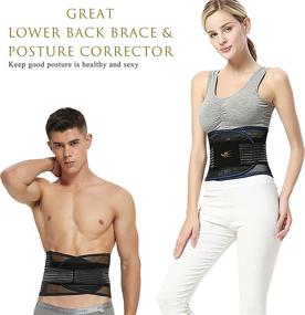 img 3 attached to 🏋️ HiRui Back Brace: Effective Lumbar Support for Men and Women with Herniated Disc, Sciatica, Scoliosis - XXL Size