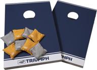 triumph all-weather aluminum 2x3 cornhole set - complete with 2 boards, 8 cornhole bags, and travel case логотип