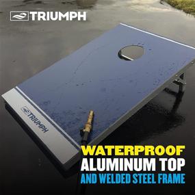 img 1 attached to Triumph All-Weather Aluminum 2x3 Cornhole Set - Complete with 2 Boards, 8 Cornhole Bags, and Travel Case