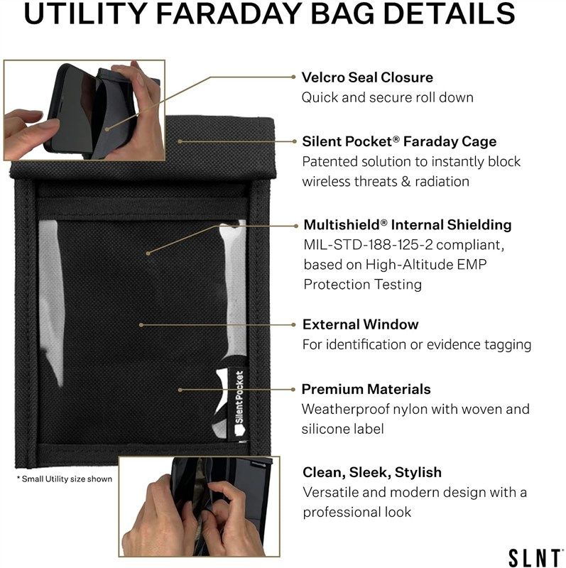 SLNT , Solar Panel EMP Protection Bag, Faraday Cage