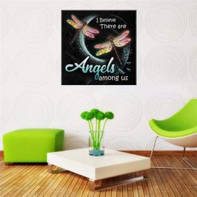 img 2 attached to 🎨 5D Diamond Painting Kits for Adults - Angels and Dragonfly Full Drill Embroidery Cross Stitch, DIY Diamond Painting by Numbers for Beginners, Home Wall Decor - 12x12 Inch