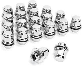 img 4 attached to 🔩 High-Quality Dynofit 12mmx1.5 OEM Wheel Lug Nuts: Chrome M12x1.5 Lug Nut Set for 5 Lug & 4 Lug Factory Wheels