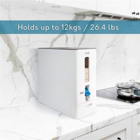 img 2 attached to 🍚 Taiz Rice Dispenser 25 pounds: Efficient Rice Storage Container for 25 lbs, Japanese Rice Holder, Kitchen Rice Box - Large Grain Dispenser with MAX 26 lbs Capacity