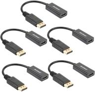 🔌 адаптерный кабель anbear 5-pack display port to hdmi: подключите компьютеры и ноутбуки с разъемом displayport к дисплеям hdmi. логотип