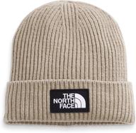 the north face logo box cuffed men's beanie - short version logo