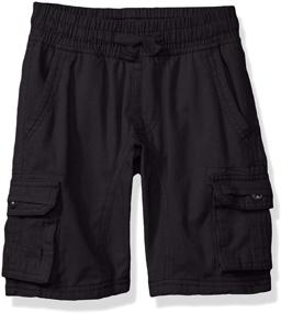 img 2 attached to 🩳 Basic Solid Colors Southpole Little Boys' Mini Canvas Cargo Jogger Shorts