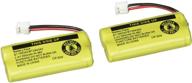 🔋 bt184342 / bt284342 battery - ideal for at&amp;t, vtech, ge, rca, and clarity phones - 2.4v 550mah ni-mh - 2-pack logo