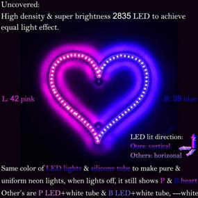 img 2 attached to Vibrant Heart Neon Night Light: Handmade LED Neon Sign for Kids Bedroom Wall Decor