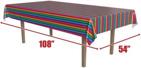 img 2 attached to 🎉 Colorful Beistle Fiesta Table Cover, 54" x 108" – Vibrant Multicolored Party Decor