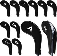 ⛳️ wior golf club head covers, 12pcs neoprene zippered golf wedge iron covers with large number tags & long neck, mesh golf iron head covers for men women, compatible with most standard irons – enhanced seo логотип