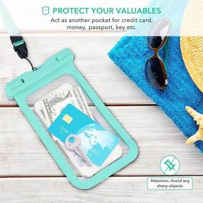 img 1 attached to 📱 LENPOW Waterproof Phone Case 2-Pack: IPX8 Lanyard Pouch for iPhone 12/S21/Google Pixel – Universal Clear Dry Bag for Max Protection & Compatibility up to 6.9