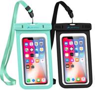 📱 lenpow waterproof phone case 2-pack: ipx8 lanyard pouch for iphone 12/s21/google pixel – universal clear dry bag for max protection & compatibility up to 6.9 logo