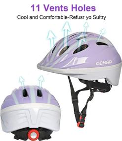 img 2 attached to CELOID Kids Bicycle Helmet: Adjustable Toddler Skateboard Helmet for 3-5-8 Year Old Girls and Boys - Ideal for Multi-Sport Activities including Road Biking, Skateboarding, Roller Skating, Scootering, Rollerblading, and Balance Biking