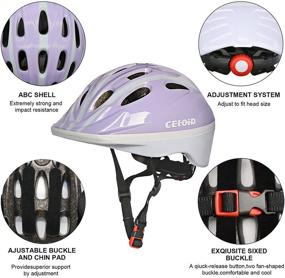 img 1 attached to CELOID Kids Bicycle Helmet: Adjustable Toddler Skateboard Helmet for 3-5-8 Year Old Girls and Boys - Ideal for Multi-Sport Activities including Road Biking, Skateboarding, Roller Skating, Scootering, Rollerblading, and Balance Biking