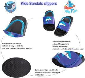 img 2 attached to Versatile Adjustable Fastening Toddler Sandals: Perfect Boys' Shoes and Slippers