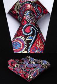 img 1 attached to 👔 HISDERN Classic Necktie Pocket Square for Men - Stylish Accessories for Ties, Cummerbunds & Pocket Squares