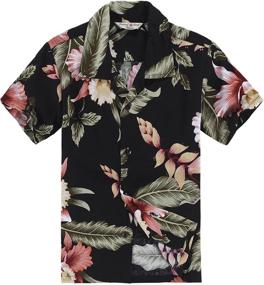 img 4 attached to Hawaiian Shirt Shorts Cabana Rafelsia Boys' Clothing