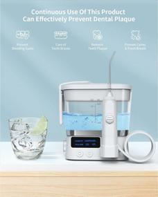 img 4 attached to 🚿 AUPO Water Flossers Handheld Teeth Cleaner: Rechargeable Electric Dental Oral Irrigator with 10 Modes, 600ml Water Tank, Toothbrush Combo - Ideal for Brace Care, Travel, and Home Use