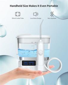 img 1 attached to 🚿 AUPO Water Flossers Handheld Teeth Cleaner: Rechargeable Electric Dental Oral Irrigator with 10 Modes, 600ml Water Tank, Toothbrush Combo - Ideal for Brace Care, Travel, and Home Use