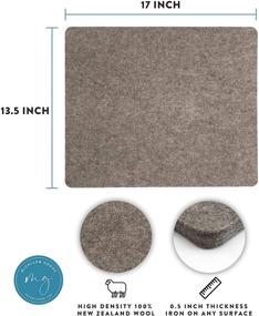 img 3 attached to 🔥 New Zealand Wool Pressing Mat by McCallum Goods - 17x13.5 inch Ironing Pad for Quilting Supplies - Replace Your Ironing Board with this Wool Mat