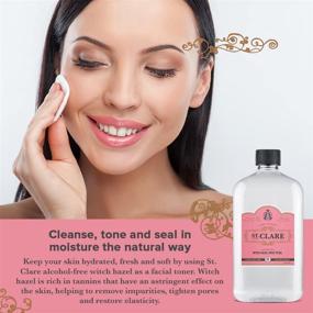 img 2 attached to St Clare Alcohol Free Witch Hazel: 16 oz. Rose Petal & Aloe Vera Toner - Natural Face and Skin Care