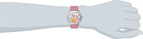 img 1 attached to 👑 Disney Kids' W000408 Disney Tween Glitz Princess Stainless Steel Watch - Sparkling Pink Glitter Leather Band