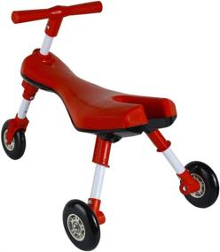 img 3 attached to 🚲 Ultimate Fly Bike Toddlers Glide Tricycle - Scratch-Free Wheels, No Setup or Assembly! CPSIA Compliant (RED)