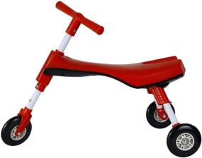 img 2 attached to 🚲 Ultimate Fly Bike Toddlers Glide Tricycle - Scratch-Free Wheels, No Setup or Assembly! CPSIA Compliant (RED)