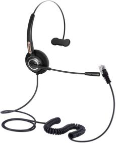 img 1 attached to Corded RJ9 Phone Headset With Noise Canceling Microphone ONLY For Cisco IP Phones: Such As 6941 7942 7971 8841