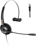 corded rj9 phone headset with noise canceling microphone only for cisco ip phones: such as 6941 7942 7971 8841 logo