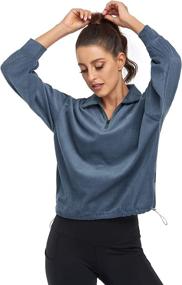 img 2 attached to 👚 Soneven Women's Upf50+ Long Sleeve Half Zip Hiking Shirts: Moisture-Wicking Golf Pullover Shirt