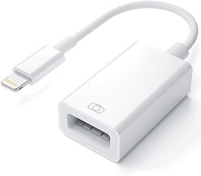 img 4 attached to Apple MFi Certified Lightning to USB Camera Adapter: USB 3.0 OTG Data Sync Cable for iPhone/iPad, Supports Card Reader, USB Flash Drive, Mouse, Keyboard, Hubs - Plug and Play