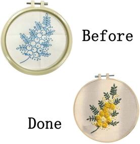 img 1 attached to 🧵 Beginner's Cross Stitch Starter Kit - Louise Maelys Embroidery Set with Floral Pattern, Floss, and Needles