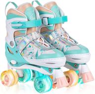 🛼 iokdad roller skates for kids: adjustable sizes with light up wheels for indoor and outdoor fun logo