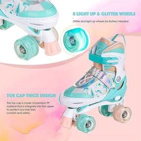 img 1 attached to 🛼 IOKDAD Roller Skates for Kids: Adjustable Sizes with Light Up Wheels for Indoor and Outdoor Fun