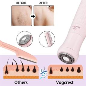 img 1 attached to 2-in-1 Rechargeable Facial Hair Removal and Eyebrow Trimmer for Women - Painless Razor for Eyebrows, Lips, and Body