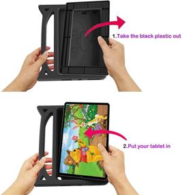 img 1 attached to 📱 Mr.Spades HD 10 Tablet Kids Case (9th/7th/5th Gen) - Lightweight Shockproof Cover with Stand - Black (2019/2017/2015 Release)