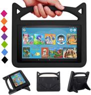 📱 mr.spades hd 10 tablet kids case (9th/7th/5th gen) - lightweight shockproof cover with stand - black (2019/2017/2015 release) logo