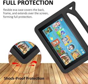 img 2 attached to 📱 Mr.Spades HD 10 Tablet Kids Case (9th/7th/5th Gen) - Lightweight Shockproof Cover with Stand - Black (2019/2017/2015 Release)