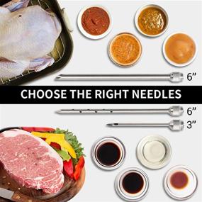 img 2 attached to 🔥 Enhance Your BBQ Grill Experience with the Grill Bump Meat Injector Syringe Kit: 3 Professional Needles, 2-oz Large Capacity, Paper User Manual, Recipe E-Book (PDF)