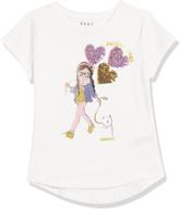 👚 dkny girls t-shirt in white, size 14-16 - tops, tees & blouses for girls logo