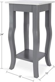 img 1 attached to Kate Laurel Lillian Pedestal Curved Furniture for Accent Furniture