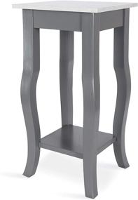 img 4 attached to Kate Laurel Lillian Pedestal Curved Furniture for Accent Furniture