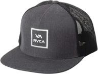 rvca men's adjustable snapback trucker hat: a stylish and versatile accessory for every occasion logo