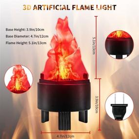 img 2 attached to Realistic 3D Flickering Flame Lamp: Electric Campfire Light for Christmas Party Decoration